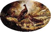 Ferdinand Richardt Grouse Family oil painting artist